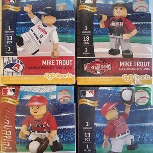 MIKE TROUT ANAHEIM ANGELS OYO LOT MLB BRAND NEW MINIFIGURE SET 4 RARE HT…